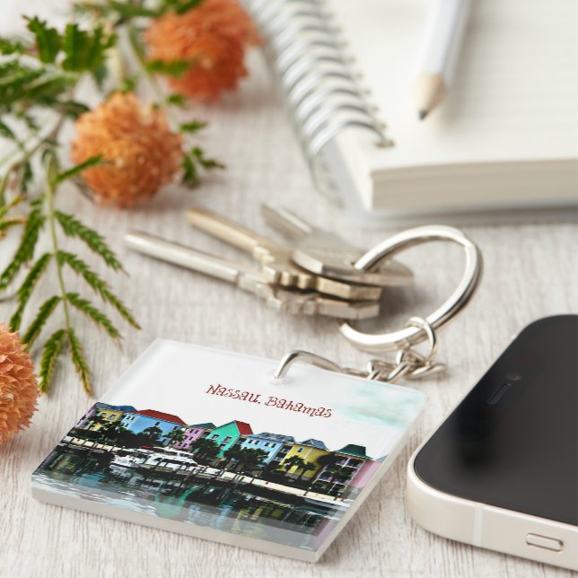 Llavero Fotografía de Nassau, Bahamas (Frente Derecha)