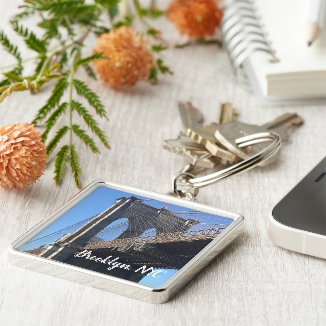 Llavero Fotografía de NYC en el cielo de Nueva York del pu (Lado)