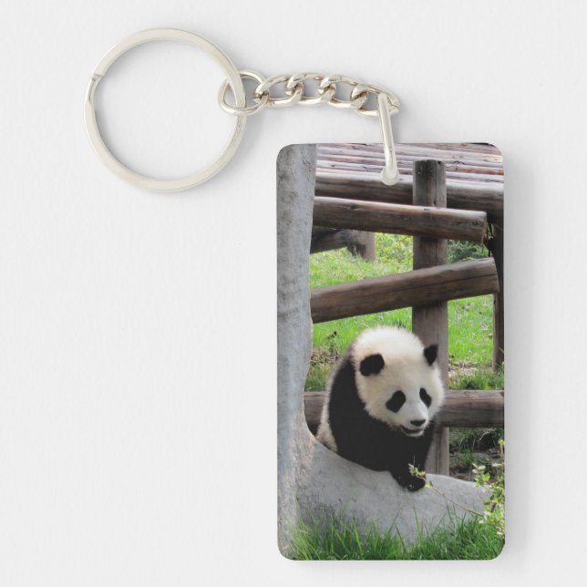 Llavero Fotografía de Panda (Frente)
