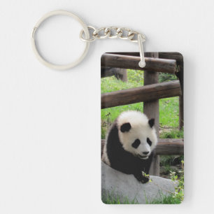 Llavero Fotografía de Panda - Personalizable