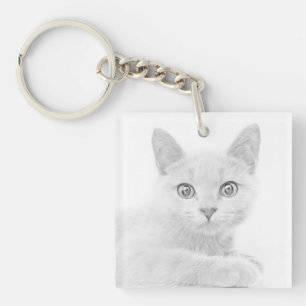 Llavero Fotografía de retrato de gatito SUPER CUTE