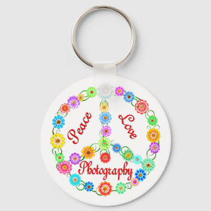 Llavero Fotografía del amor de la paz