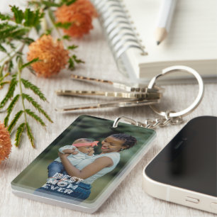 Llavero Fotografía Personalizada y Texto de La Mejor Mamá 