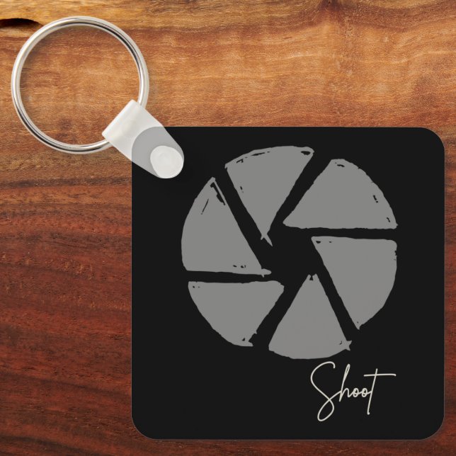 Llavero Fotógrafo Diseño de Apertura Vintage Cámara Retro (Anverso)