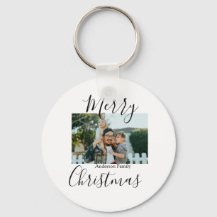 Llavero Fotos de la familia Feliz Navidad, moderno, elegan