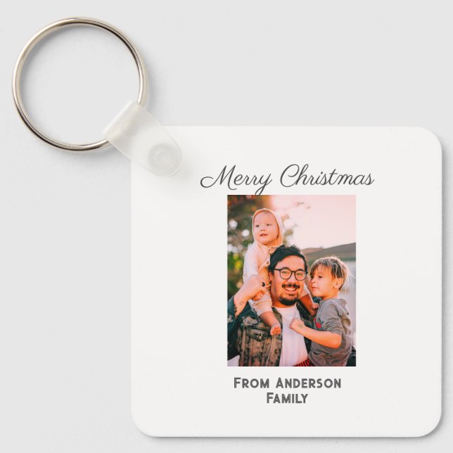 Llavero Fotos de navidad amor moderno simple mor familiar (Anverso)