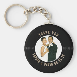Llavero Fotos del Favor de la Boda del Registro Vinyl Retr