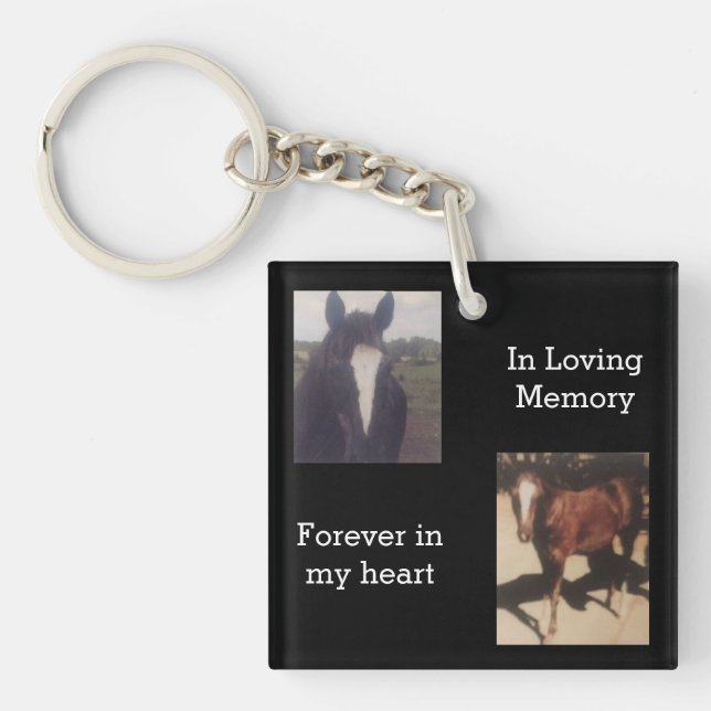 Llavero Fotos en memoria del Mascota Keepsake Personalizad (Frente)