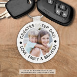 Llavero Fotos negras GRANDES STEPDAD Personalizadas<br><div class="desc">Cree una cadena de teclas más grande personalizada con foto y título editable GREATEST STEPDAD con texto negro personalizado debajo de la foto. PUNTO DE FOTOGRAFÍA: Para obtener los mejores resultados y más rápidos, elija una foto con el sujeto en el medio y/o pre-recortar en una forma cuadrada ANTES de...</div>