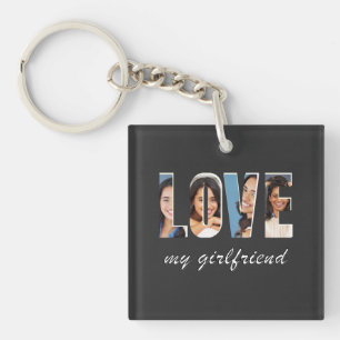 Llavero Fotos Personalizadas Amo a Mi Novia Moderno con Es