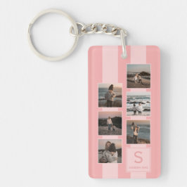 Llavero Fotos Sencillas De personalizado En Rosa Rubor Roj