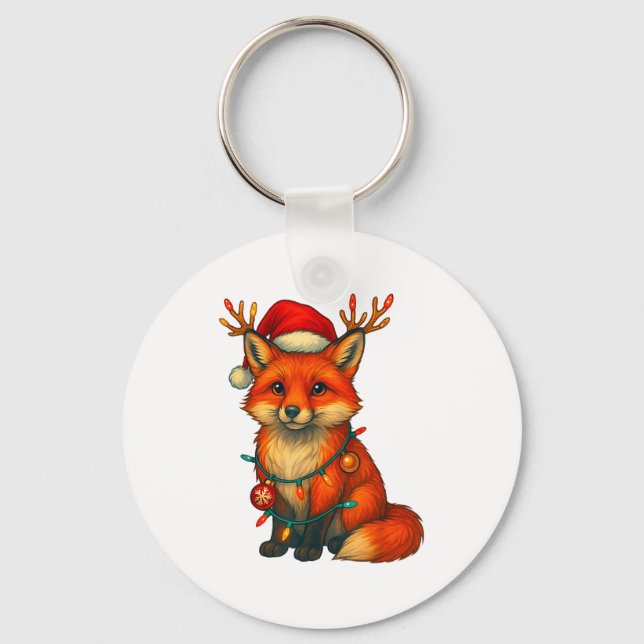 Llavero Fox Christmas Lights Xmas  (Anverso)