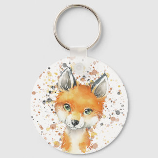 Llavero Fox cub acuarela de alta calidad gel mat pie