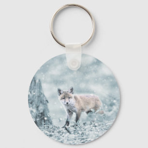 Llavero Fox Cub en la nieve