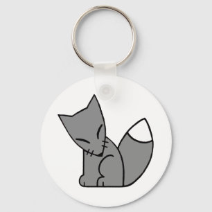 Llavero Fox del logotipo (gris)