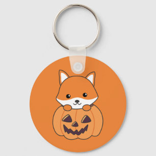 Llavero Fox En Calabaza Sweet Foxes Feliz Halloween Keycha