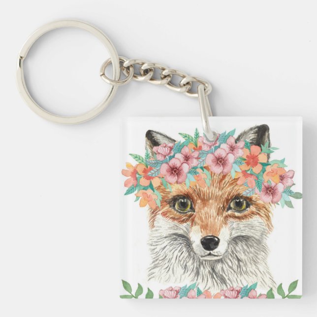 Llavero Fox floral (Frente)