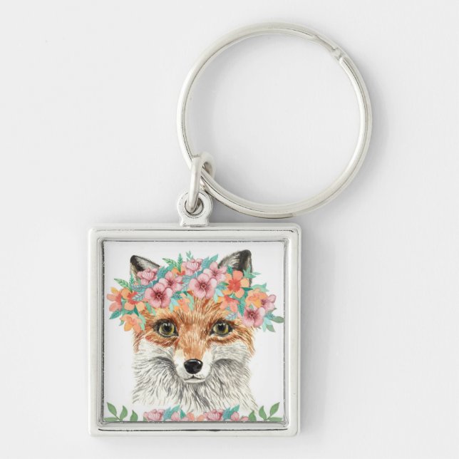 Llavero Fox floral (Frente)