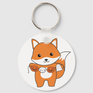Llavero Fox Happy Halloween Calabaza Bat Costume Keychain