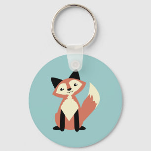 Llavero Fox lindo de la Cabeza-inclinación