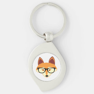 Llavero Fox lindo del inconformista con los vidrios