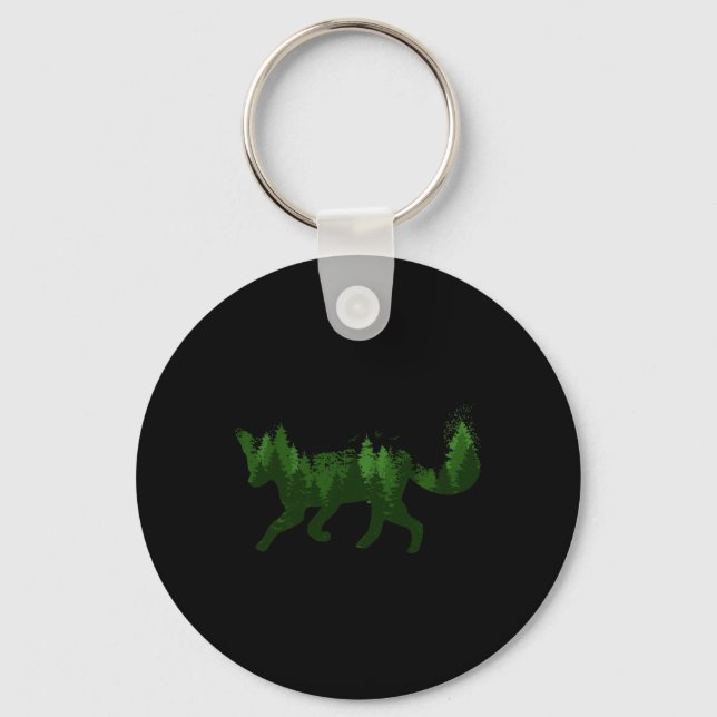 Llavero Fox Nature Forest Camping Senderismo Hunter Gi al  (Anverso)