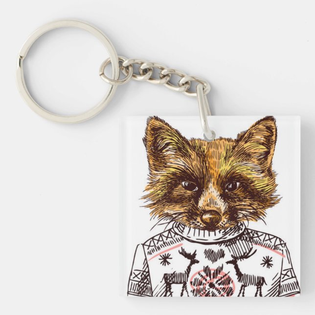 Llavero Fox vestido astuto (Frente)