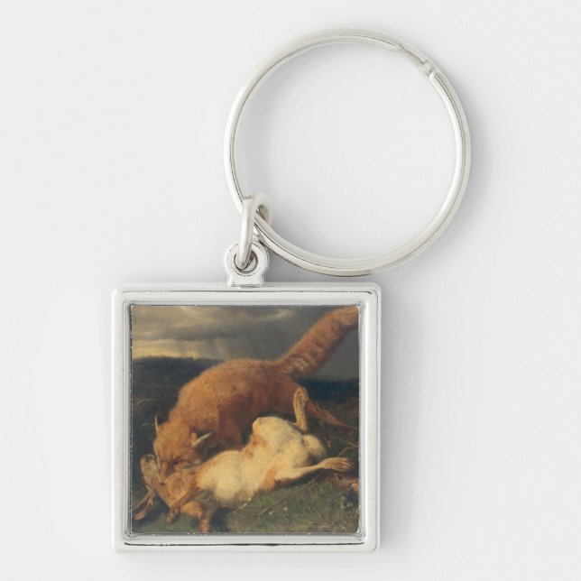 Llavero Fox y liebres, 1866 (Frente)