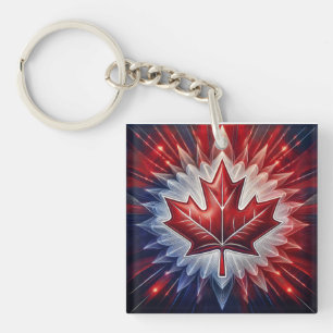 Llavero Fractal de bandera canadiense de hoja de arce
