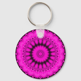 Llavero Fractal Kaleidoscope rosa brillante