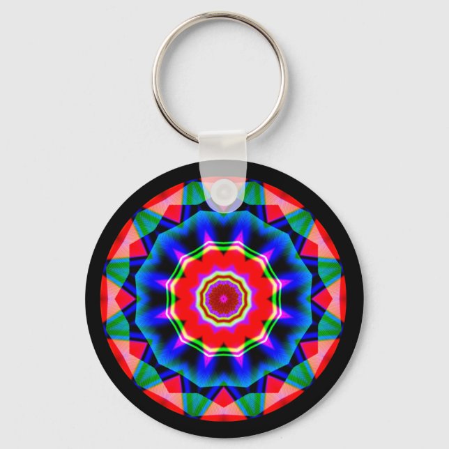 Llavero Fractal Mandala - Personalizado (Anverso)