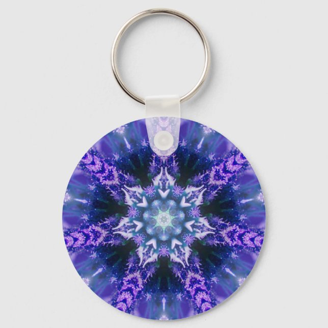 Llavero Fractal púrpura (Anverso)