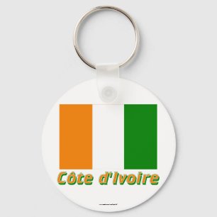 Llavero Français de Drapeau Côte d'Ivoire avec le nom en