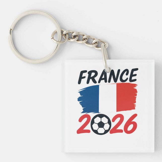 Llavero France 2026 Soccer Fan Design Flag Colors (Frente)