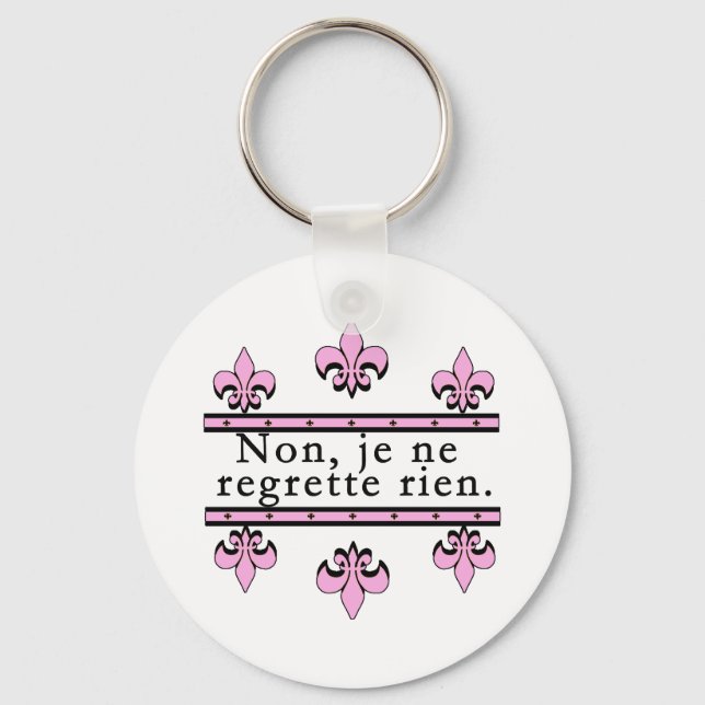 Llavero Francés No Regrets Products (Anverso)