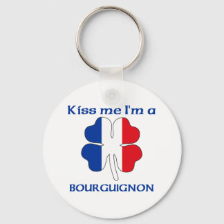 Llavero Francés personalizado me besa soy Borguignon