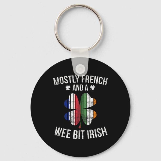 Llavero Francés Wee Bit Irlandés Diversión Francia Regalos (Anverso)