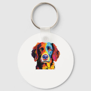 Llavero Francesa Bretaña Español Mamá Papá Perro Cara Pop 