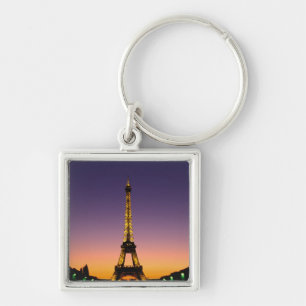 Llavero Francia, París, Torre Eiffel al atardecer.