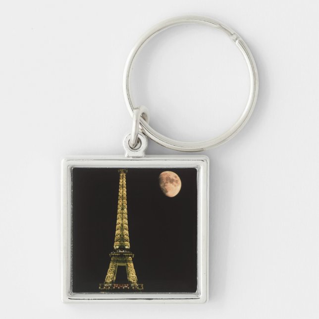 Llavero Francia, París. Torre Eiffel de noche con (Frente)