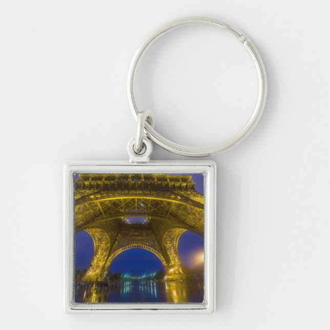 Llavero Francia, París. Torre Eiffel iluminada en (Frente)
