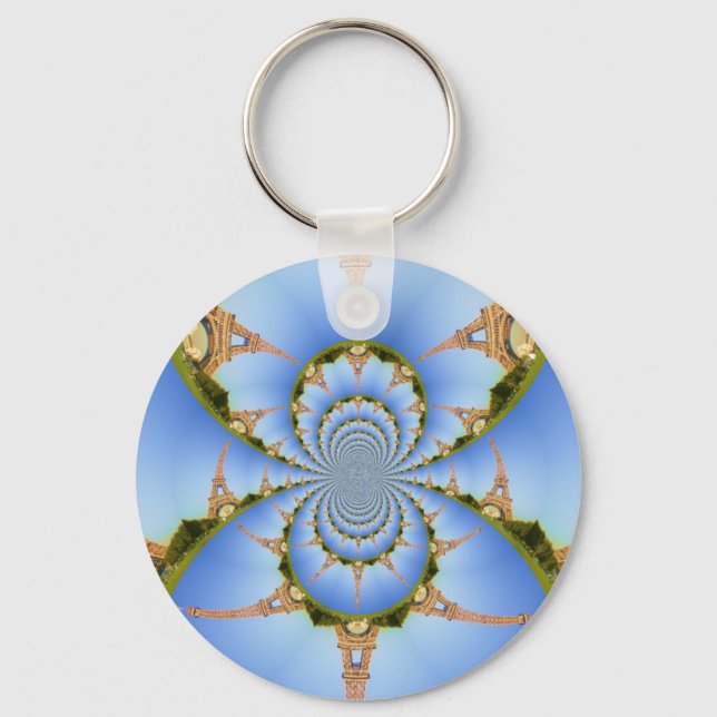 Llavero Francia Paris Torre Eiffel Kaleidoscope Azul Logra (Anverso)