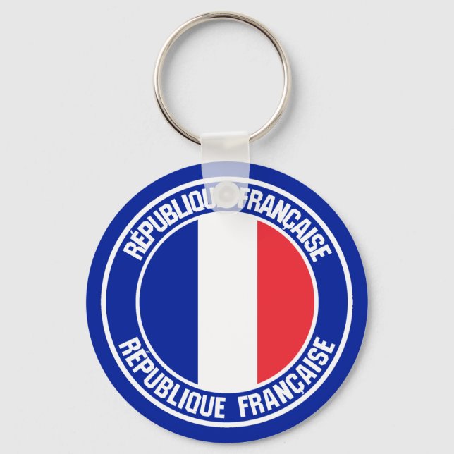 Llavero Francia redonda Emblem (Anverso)