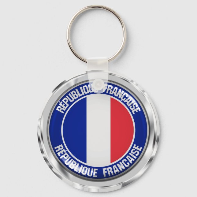 Llavero Francia redonda Emblem (Anverso)