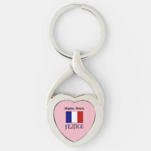 Llavero Francia y Bandera Francesa Personalizadas 