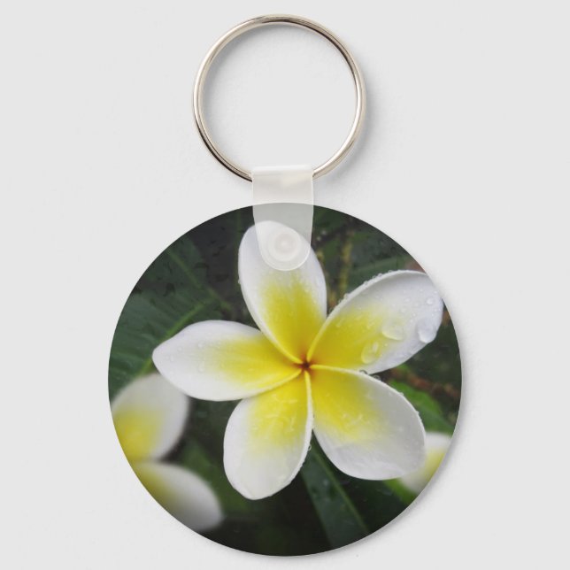 Llavero Frangipani Y Raindrop Keyring (Anverso)