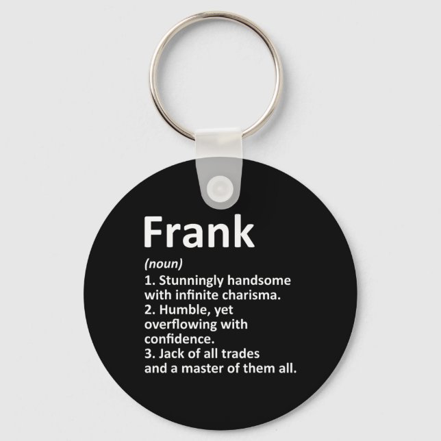 Llavero Frank Definition Personalized Name Funny Cumpleaño (Anverso)