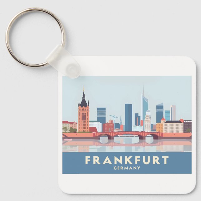 Llavero Frankfurt Alemania Pastel Travel (Anverso)