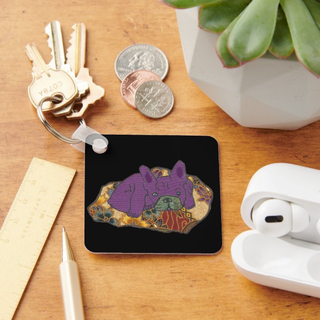 Llavero Französische Bulldogge auf Kissen (Escritorio )