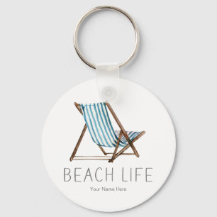Llavero Frase de vida de playa Silla de playa de verano ná